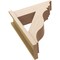 Ekena Millwork 7 1/2-in W x 22-in D x 26-in H Funston Trad Rough Cedar Woodgrain TimberThane Outlooker, Primed Tan OUTUR075X22X26FST04RCPR - alternate 2